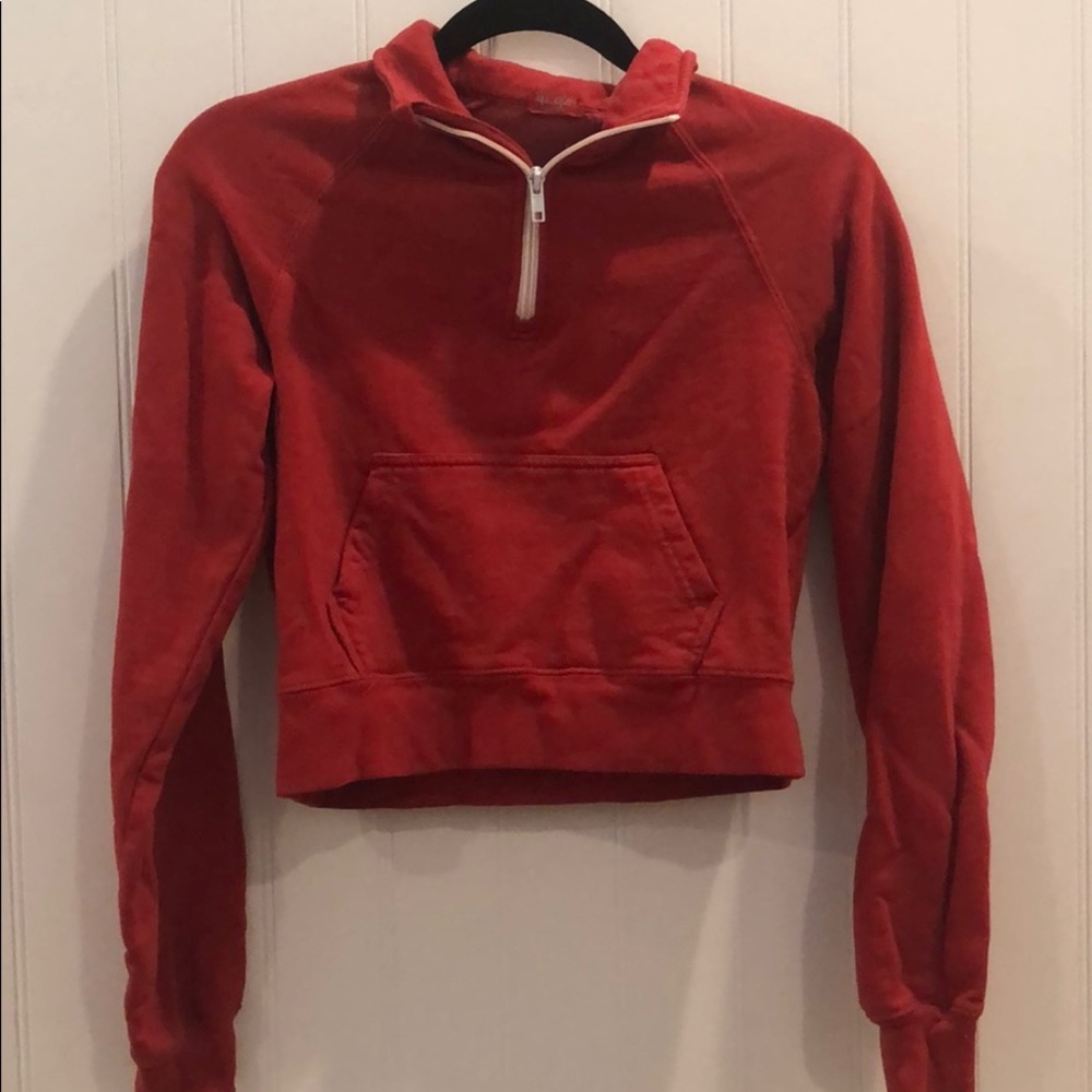 Brandy Melville cropped red sweatshirt